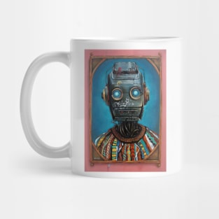 The Fashionista Robot | Bot Flex Rebel Bot: Futuristic street art robot illustration, graffiti android design Mug